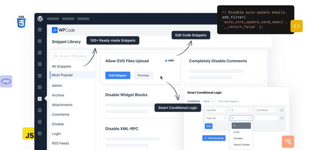 WPCode Pro v2.1.8 – Insert Headers and Footers + Custom Code Snippets – The Best WordPress Code Snippets Plugin