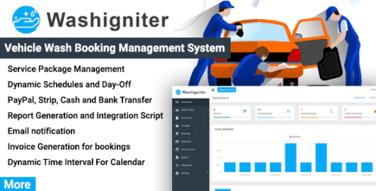 Washigniter – v.1.0 Vehicle Wash Booking Management System Download