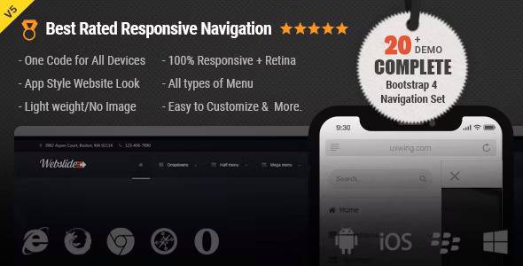 Web Slide – v5.5 Responsive Mega Menu CSS, HTML Dropdown Menu Download