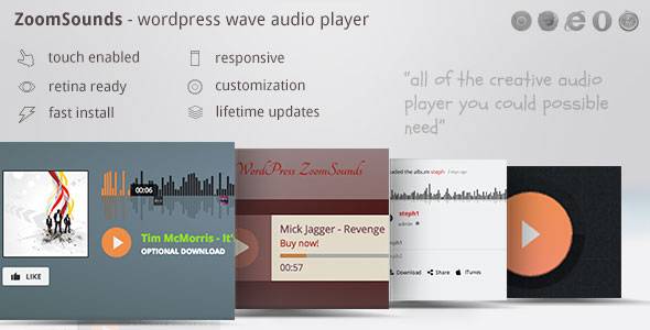 ZoomSounds v6.90 – WordPress Wave Audio Player with Playlist