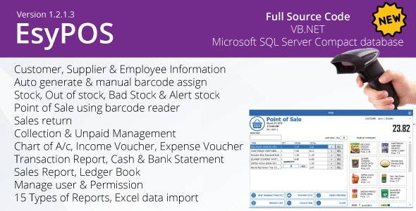 EsyPOS v1.2.1.4 NET Inventory Management Download
