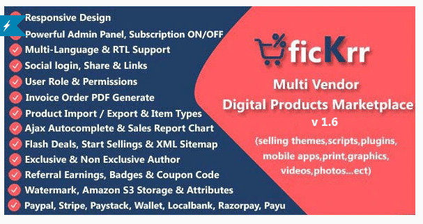 Fickrr v2.9 – digital products marketplace Download (Updated)