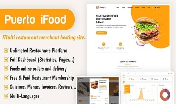 iFood – v.1.1 multi restaurant merchant hosting site SAAS Download