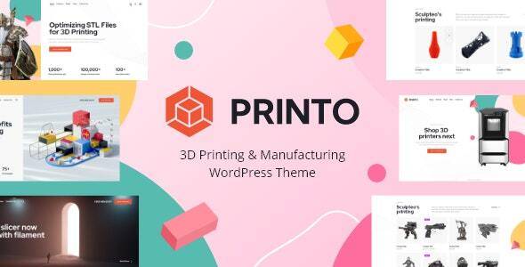 Printo 3D Printing Manufacturing WordPress Theme