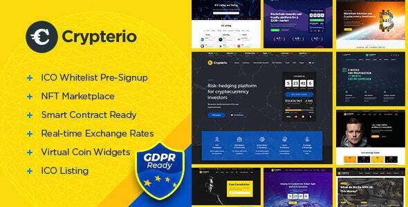 Crypterio v2.4.7 – NFT and Crypto Landing Page WordPress Theme