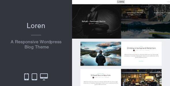 Loren wp theme Responsive WordPress Blog Theme Download