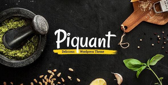 Piquant A Restaurant, Bar and Café Theme