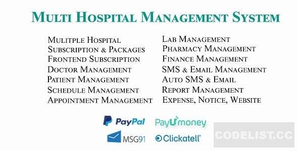 Multi Hospital – Hospital Management System (Saas App) Download