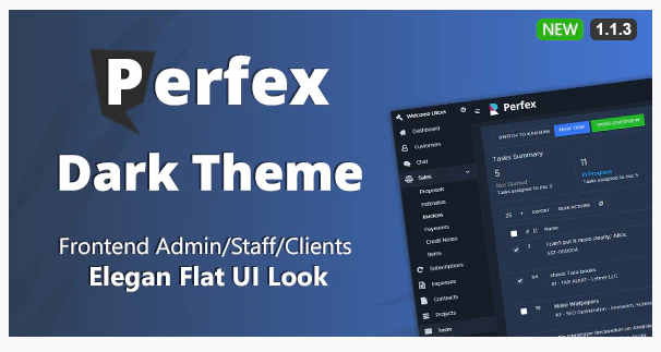 Perfex CRM Dark Theme v2.0.0 Download