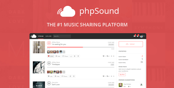 PHPsound v6.6.0 Music Sharing Php Script Download