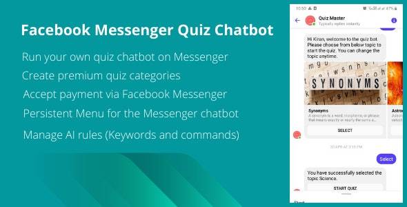 Quizy – v1.0 Facebook Messenger Quiz Chatbot Download