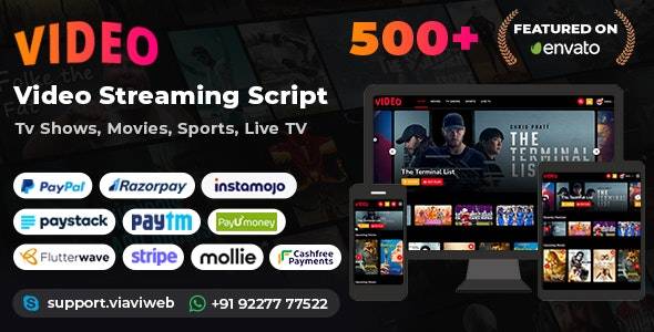 Video Streaming Portal v2.1 (TV Shows, Movies, Sports, Videos Streaming, Live TV) Download [Updated]