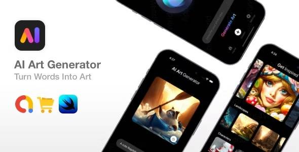 AI Art Generator – v1.0 SwiftUI Art Generator Source Code Download