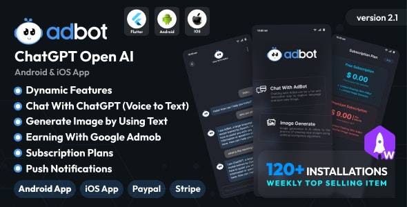 AdBot v3.8.1 – ChatGPT Open AI Android and iOS App Download