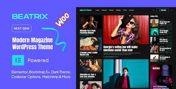 Beatrix Modern Magazine WordPress Theme – 3 August 2023 Download