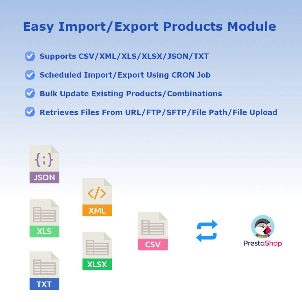 Easy Import Products From CSV, EXCEL, XML, JSON, TXT Module v7.5.1 [v1.6-v1.7] Download