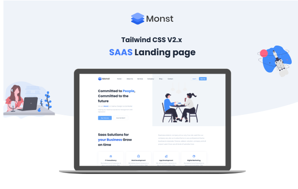 Monst – v3.0 NextJS Tailwind CSS landing page Download