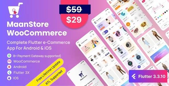 MaanStore – v4.1 Flutter eCommerce App ( Android & iOS ) Download