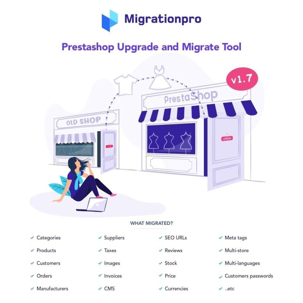 MigrationPro: Upgrade and Migrate Tool Module v7.0.2 [v1.6-v1.7] Prestashop Download