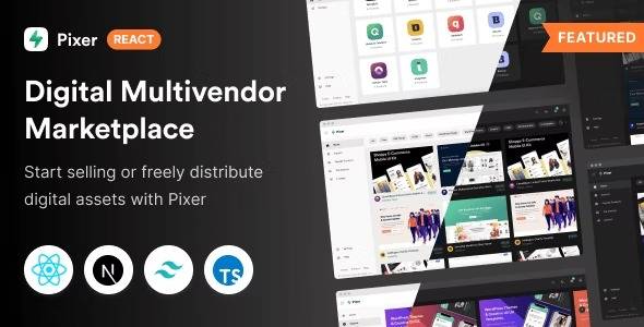 Pixer – v4.2.1 React Multivendor Digital Marketplace Template Download