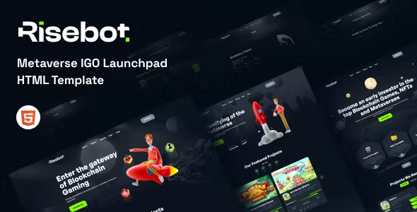 Risebot – Metaverse IGO Launchpad HTML Template Download