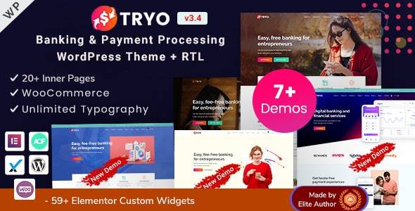 Tryo v3.4 – Banking, Money Transfer & Currency Exchange WordPress Theme Download (Updated)