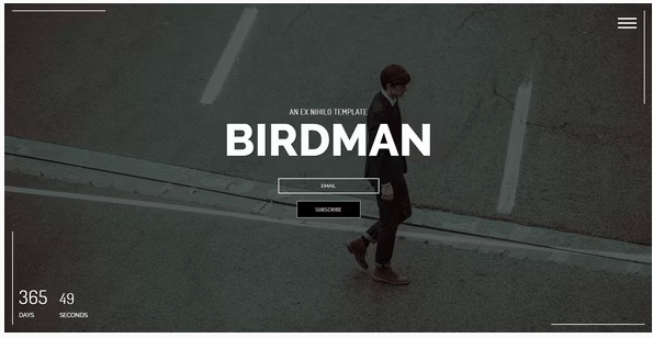 Birdman - Responsive Coming Soon Page