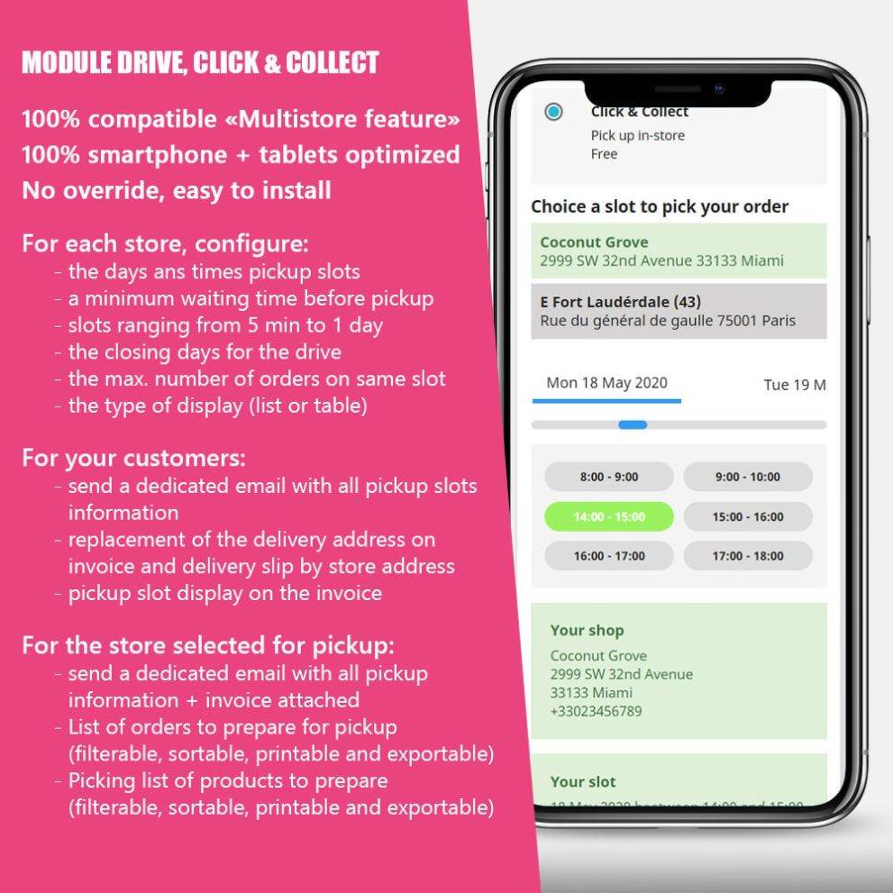 Drive and Click & Collect / Pick up in-store v3.0.3 Prestashop Download