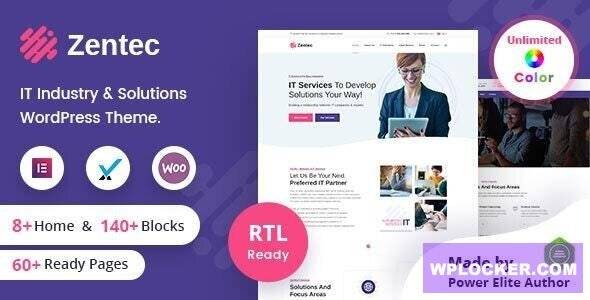 Zentec v2.2 – IT Solutions Company WordPress Theme + RTL Download