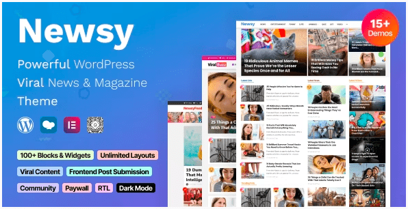 Newsy - Viral News & Magazine WordPress Theme