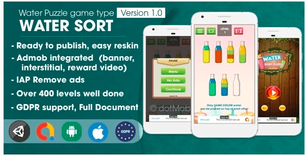 Water Sort Puzzle v1.1.2 – Unity Complete Project