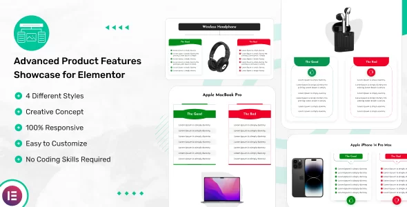 Advanced Product Features Showcase for Elementor v1.0 WordPress Plugin Download