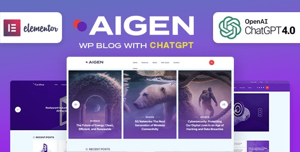 Aigen v1.0 – AI Inspired WordPress Blog Theme Download