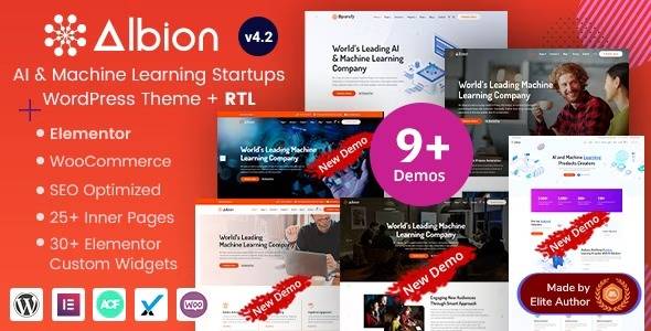 Albion v4.2 Artificial Intelligence & Machine Learning Startup WordPress Theme Download (Updated)