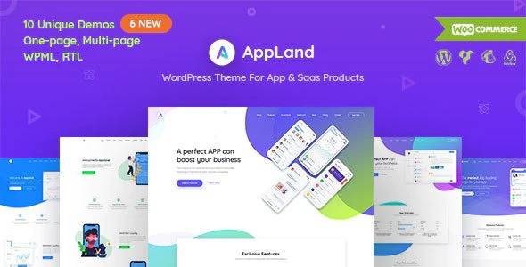 AppLand v2.9.6 – WordPress Theme For App & Saas Products Download