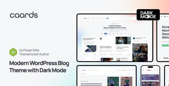 Caards v1.0.4 – Best Modern Blog & Magazine WordPress Theme with Dark Mode Download (Updated)