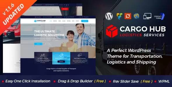 Cargo HUB v1.2.8 – Transportation and Logistics WordPress Theme Download