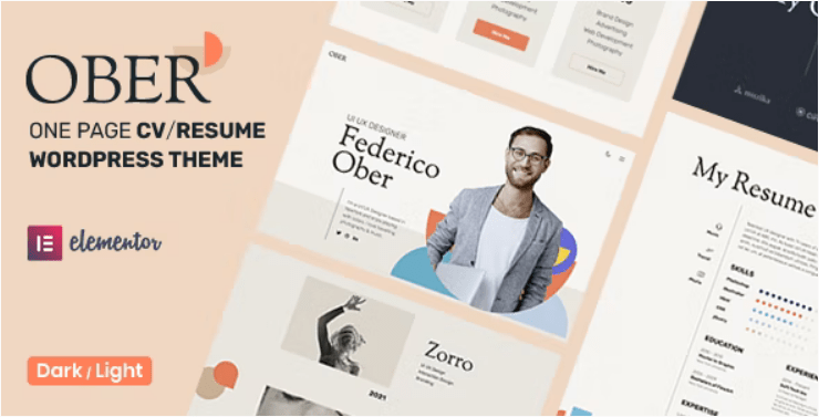 Ober v1.2.2 – CV Resume WordPress Theme Download