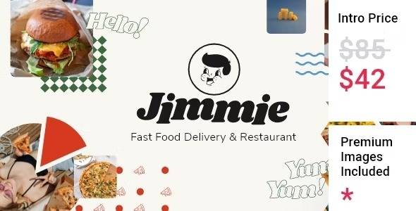 Jimmie v1.0 – Fast Food Delivery and Restaurant WordPress Theme Download