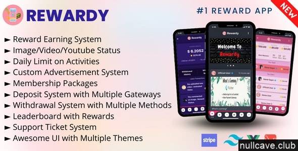 Rewardy v1.2 – Status App with Reward Points + PWA + Backend Download