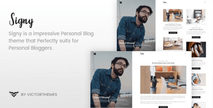 Signy v1.9.1 – A Personal Blog WordPress Theme Download