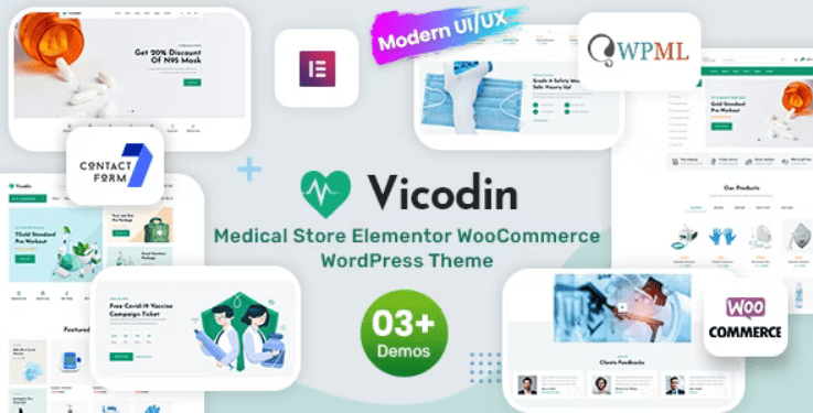 Vicodin v1.1 – Medical Store WordPress Theme Download