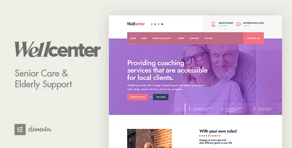 Wellcenter v1.4 – Senior Care & Support WordPress Theme Download