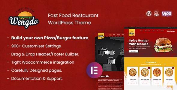 Wengdo v.2.0 – Fastfood WordPress Theme Download