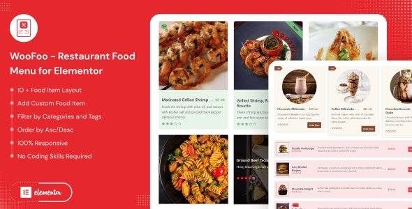 WooFoo v1.0.2 – Restaurant Food Menu for Elementor Plugin Download