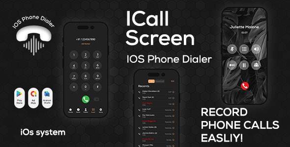 iCall OS16 v1.0.0 – Color Phone Flash – iPhone Style Call – iCallScreen Dialer – iCall Dialer Screen Download