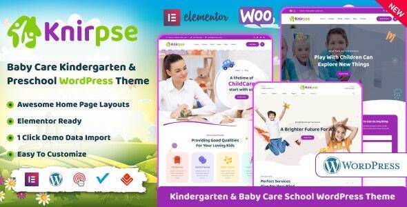 Knirpse v1.5.2 – Kindergarten & Baby Care WordPress Theme Download