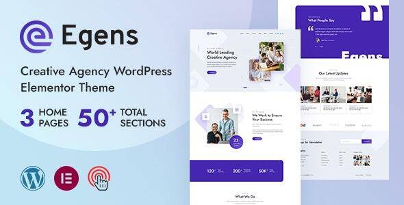 Egens v1.0 – Creative Agency WordPress Theme Download