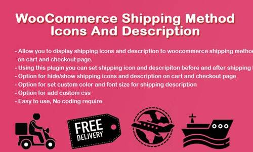 WooCommerce Shipping Icons And Description