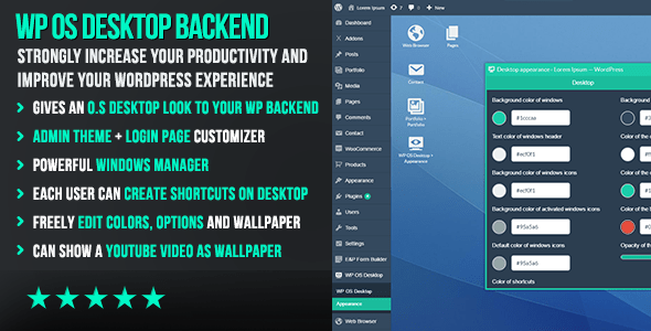 WP OS Desktop Backend v1.160 – More than a WordPress Admin Theme Download